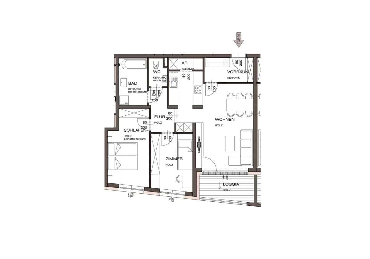 3-Zimmer-Wohnung mieten in Vöcklabruck – 70,37 m², € 1.476 – Bild 10 von 11