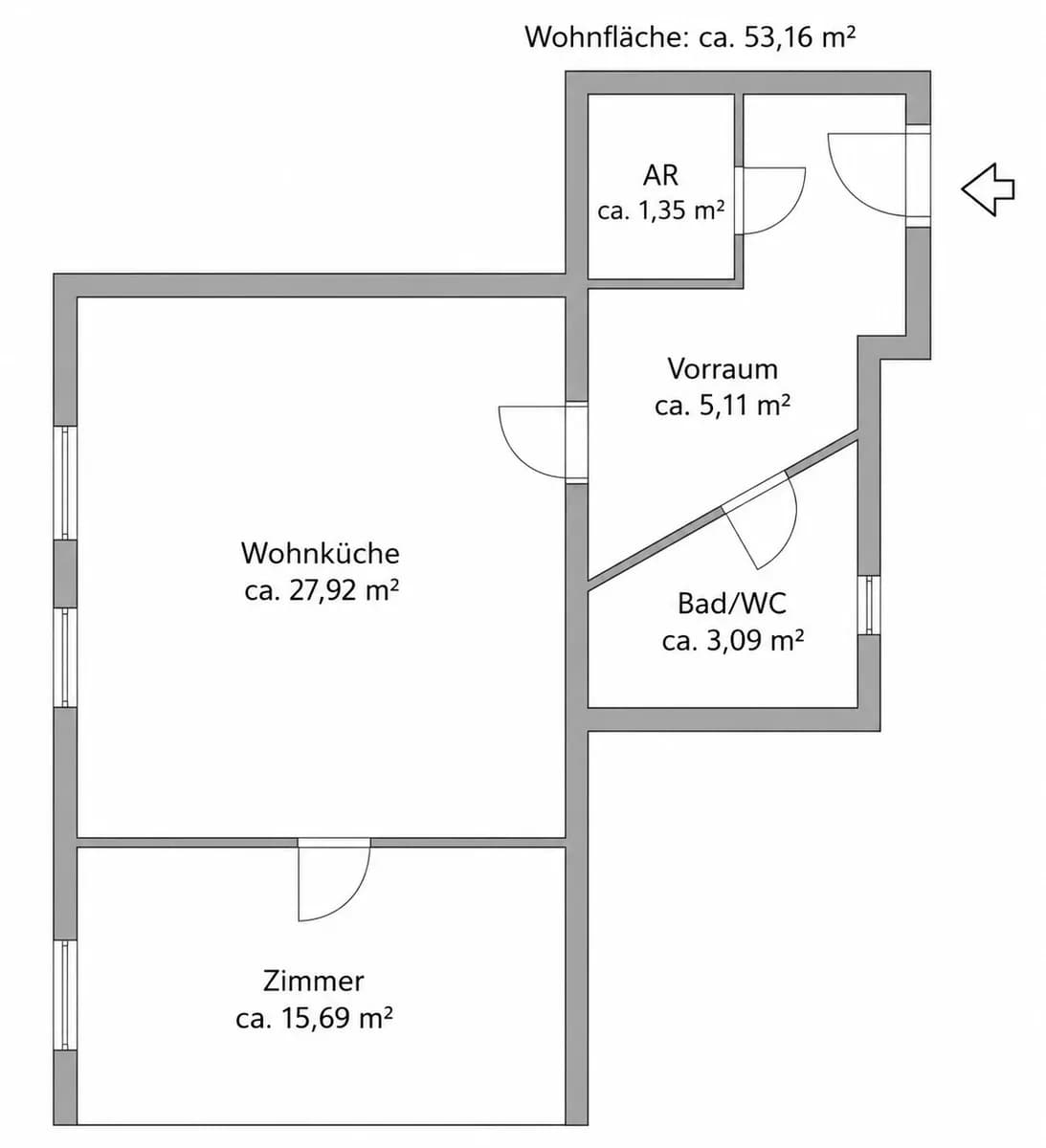 2-Zimmer-Wohnung mieten in Wien – 53,16 m², € 1.250 – Bild 18 von 18