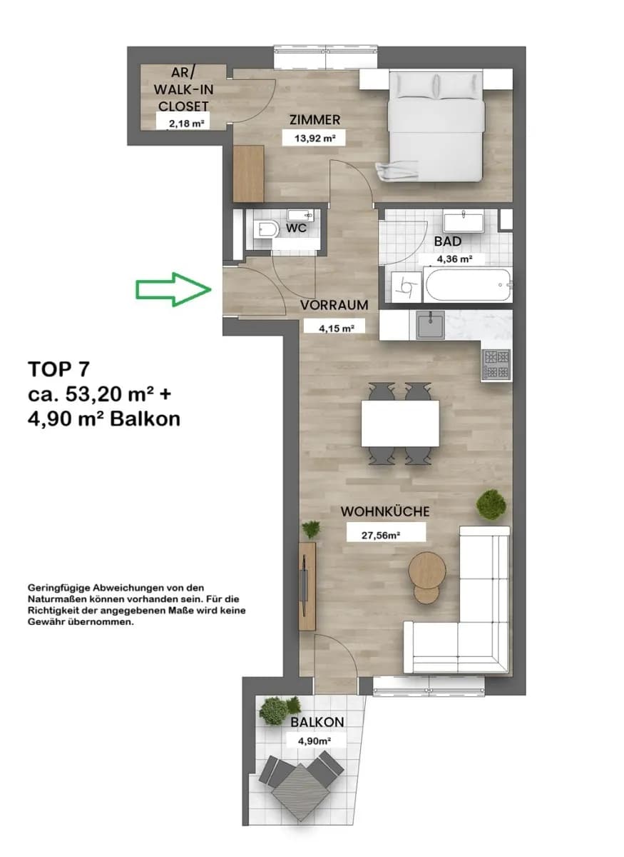 2-Zimmer-Wohnung kaufen in Wien – 53,2 m², € 345.000 – Bild 15 von 17