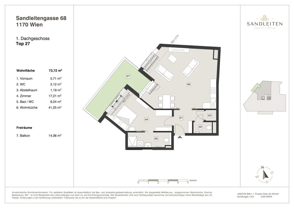3-Zimmer-Wohnung kaufen in Wien – 73,72 m², € 699.000 – Bild 12 von 12