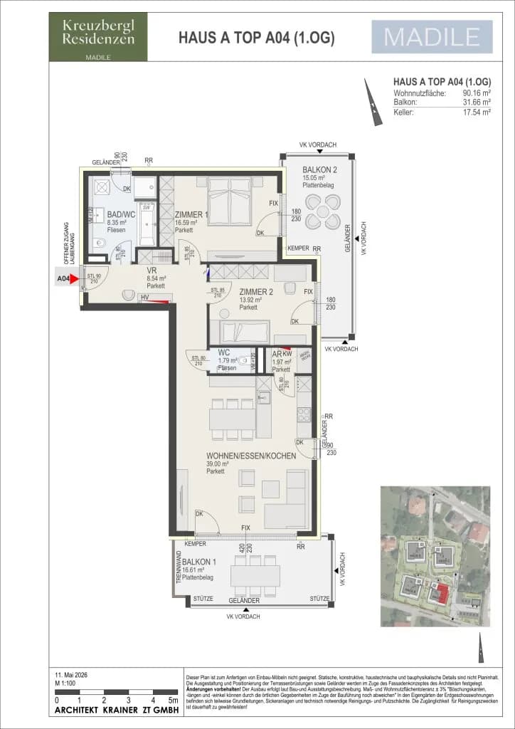 3-Zimmer-Wohnung kaufen in Klagenfurt – 90,16 m² – Bild 7 von 7