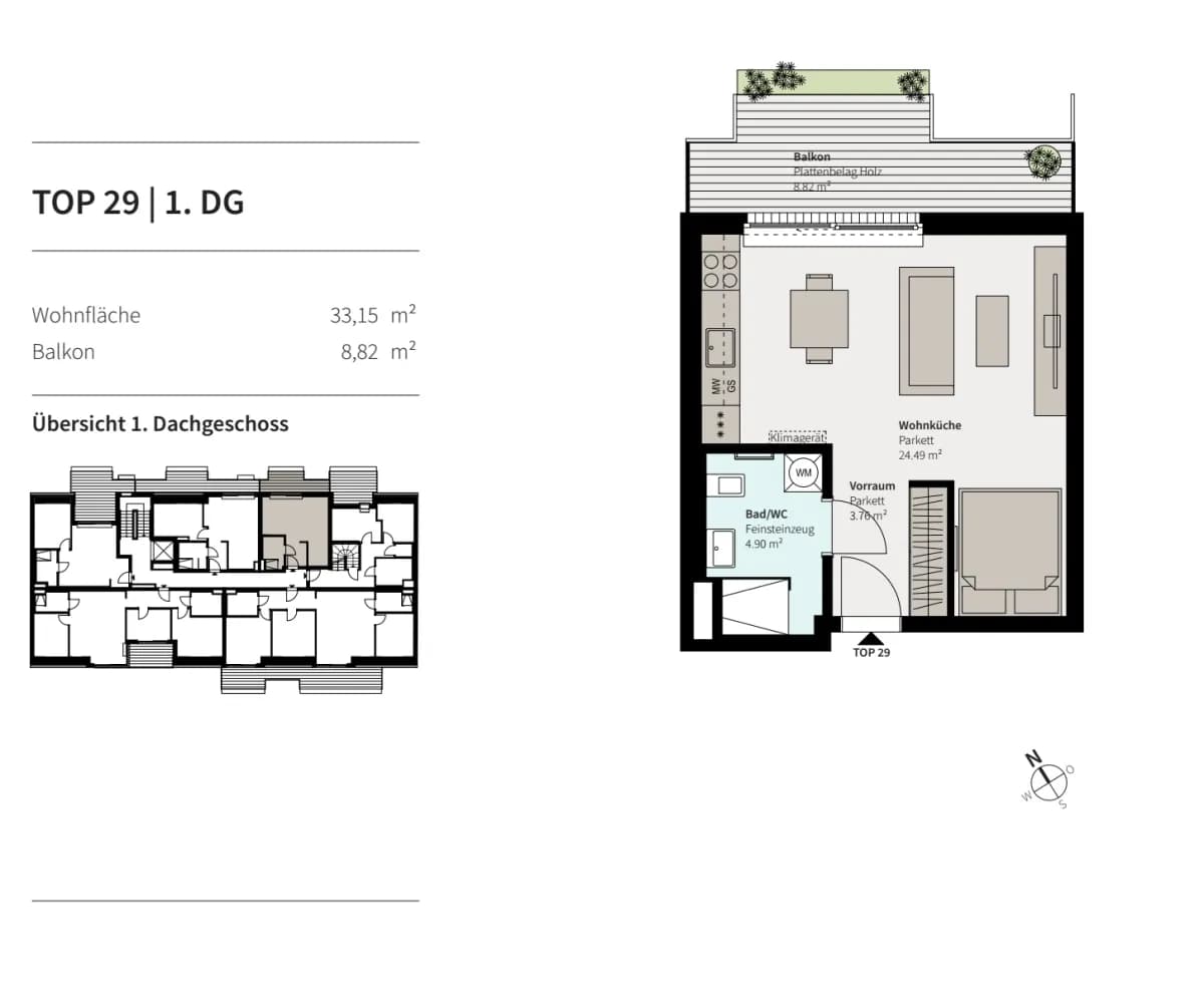 1-Zimmer-Wohnung kaufen in Wien – 33,14 m², € 229.000 – Bild 12 von 16