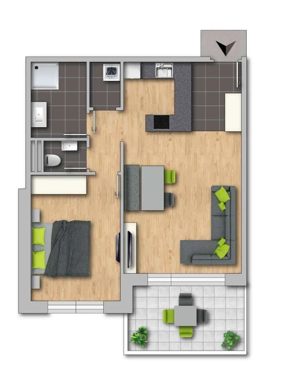 2-Zimmer-Wohnung kaufen in Kitzbühel – 56,69 m², € 357.504 – Bild 2 von 9