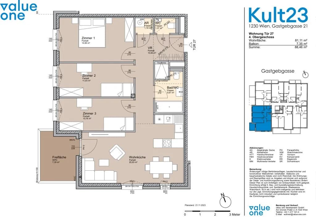 4-Zimmer-Wohnung kaufen in Wien – 81,12 m², € 540.000 – Bild 31 von 31