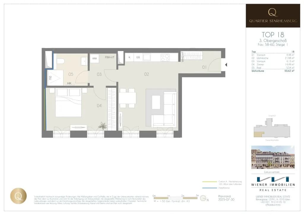 2-Zimmer-Wohnung kaufen in Wien – 50,62 m², € 525.000 – Bild 20 von 22