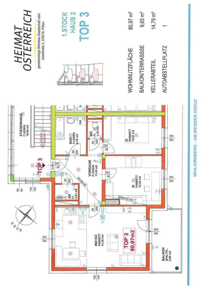 3-Zimmer-Wohnung mieten in Melk – 81,16 m², € 761 – Bild 19 von 19