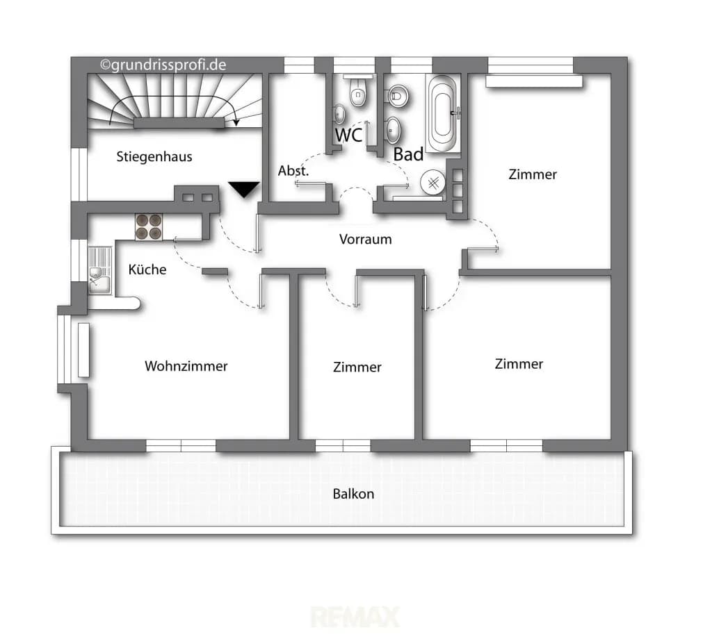 4-Zimmer-Wohnung mieten in Gmunden – 82,59 m², € 1.100 – Bild 7 von 7