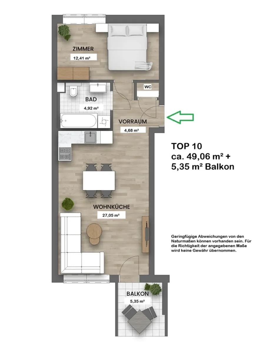 2-Zimmer-Wohnung kaufen in Wien – 49,06 m², € 328.000 – Bild 16 von 18