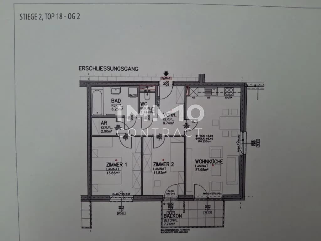 3-Zimmer-Wohnung mieten in Eisenstadt – 72,93 m², € 1.110 – Bild 14 von 14