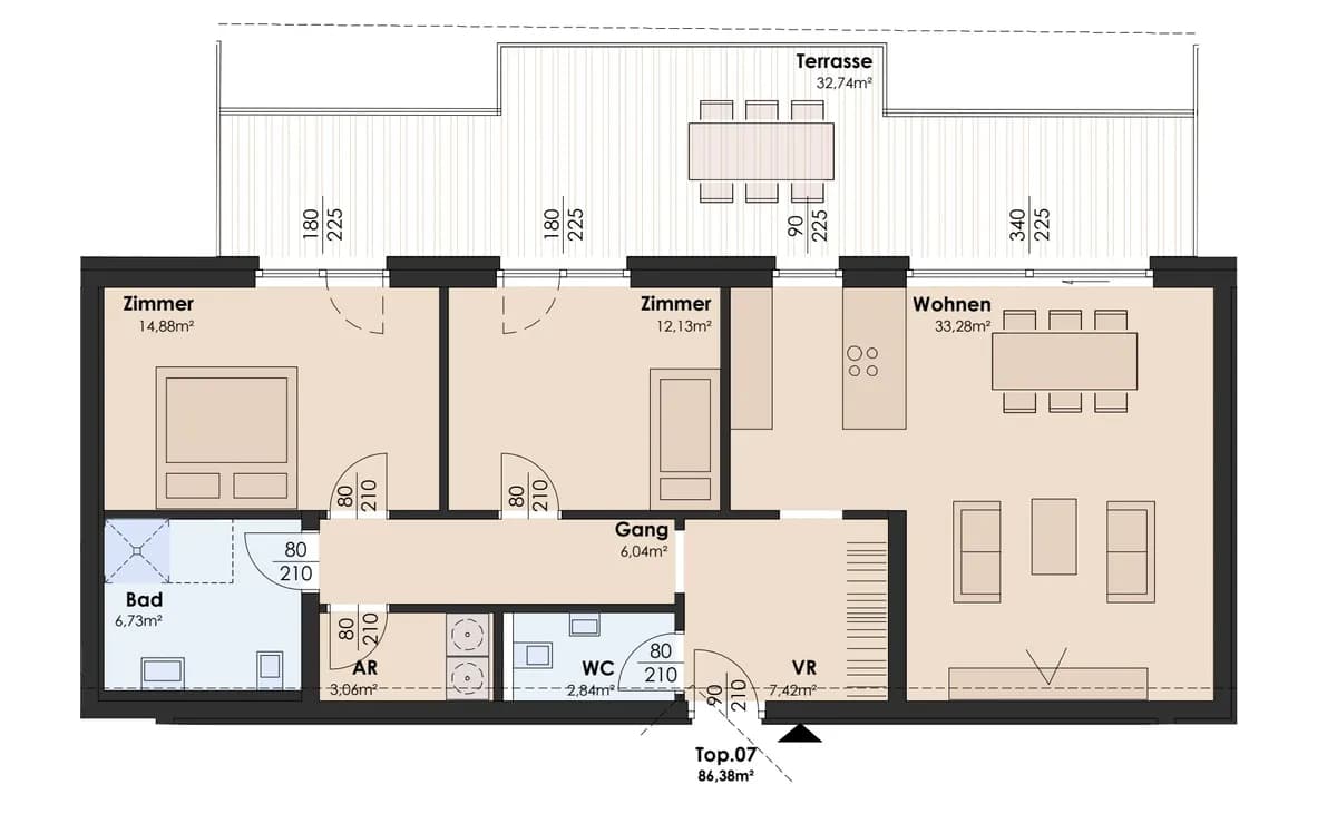 3-Zimmer-Wohnung kaufen in Kufstein – 86,38 m², € 1.150.000 – Bild 5 von 5