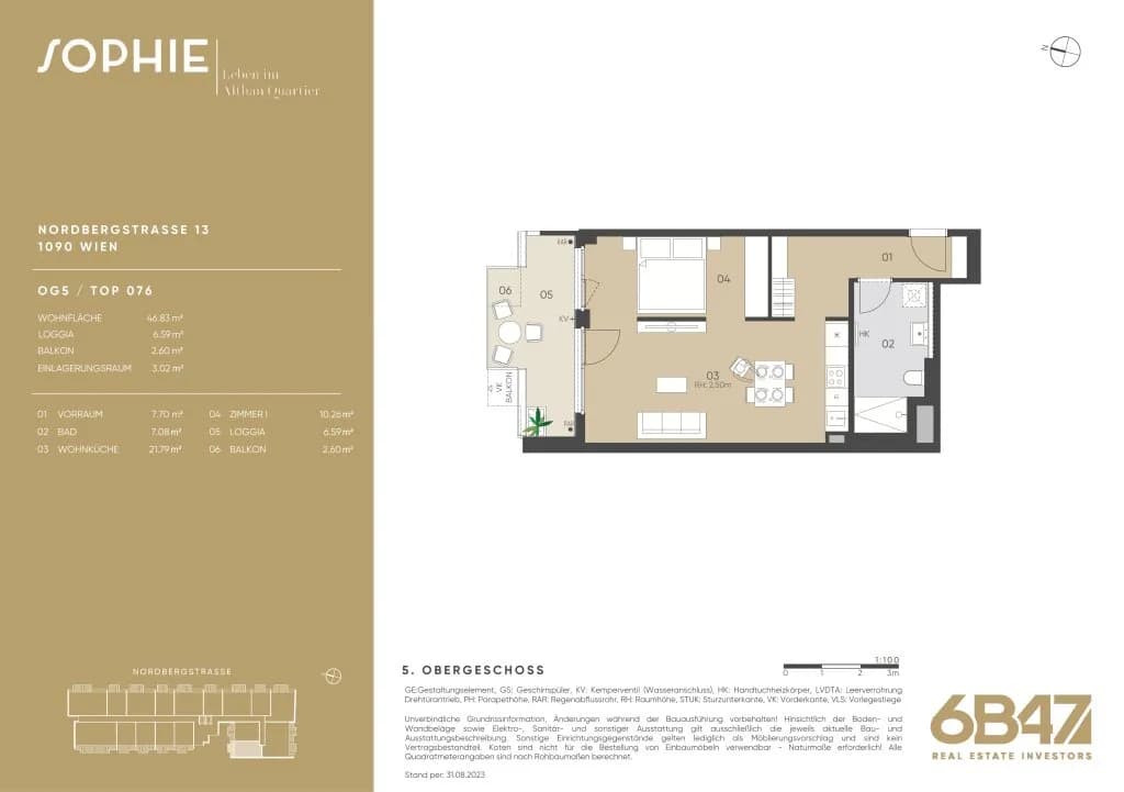 2-Zimmer-Wohnung kaufen in Wien – 48,24 m², € 399.000 – Bild 13 von 13