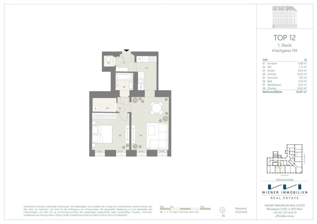 2-Zimmer-Wohnung kaufen in Wien – 52,67 m², € 180.366 – Bild 9 von 11
