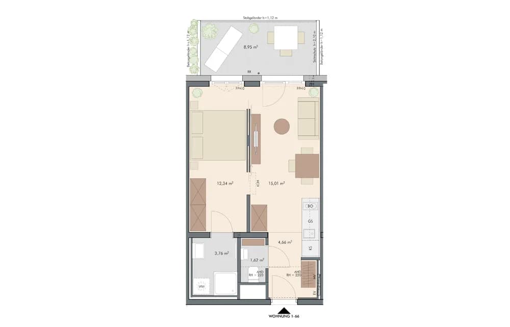 2-Zimmer-Wohnung kaufen in Wien – 37,39 m², € 244.000 – Bild 12 von 12