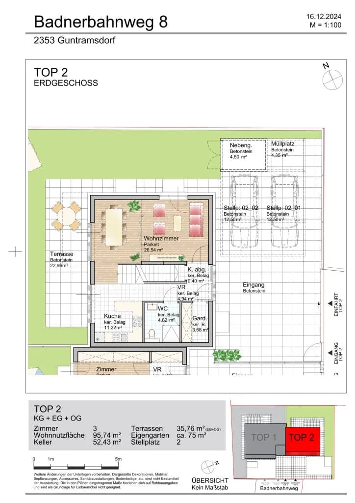 3-Zimmer-Haus mieten in Mödling – 96 m², € 2.500 – Bild 25 von 27