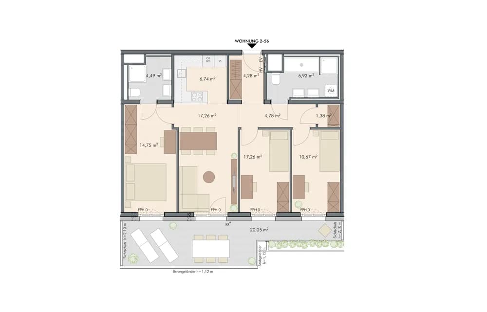 4-Zimmer-Wohnung kaufen in Wien – 84,34 m², € 560.000 – Bild 13 von 13