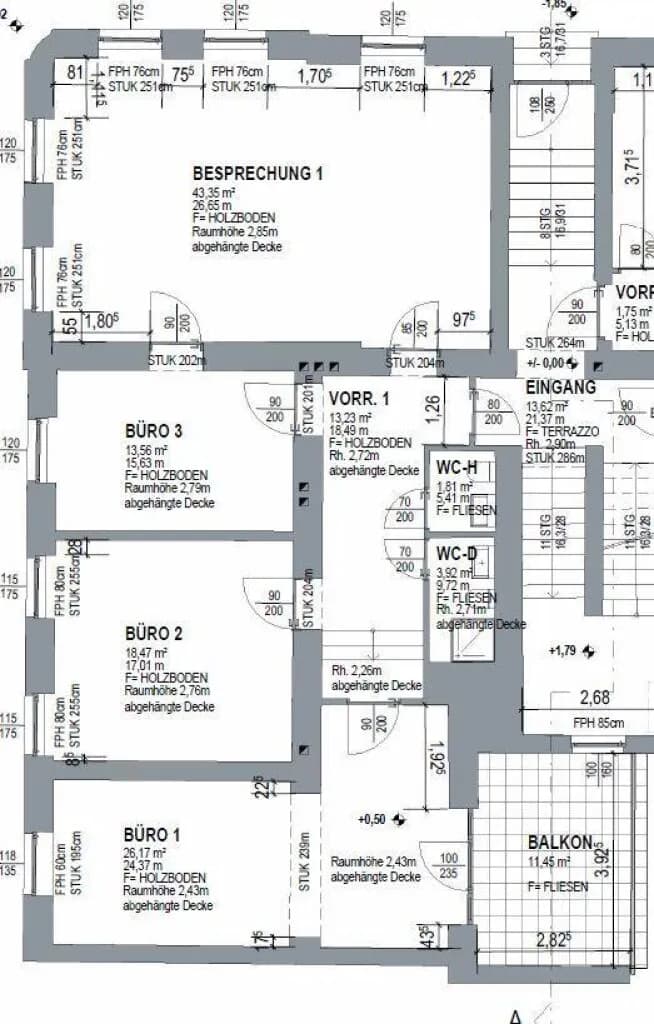 4-Zimmer-Gewerbeimmobilie mieten in Linz – 121 m², € 1.302 – Bild 6 von 6