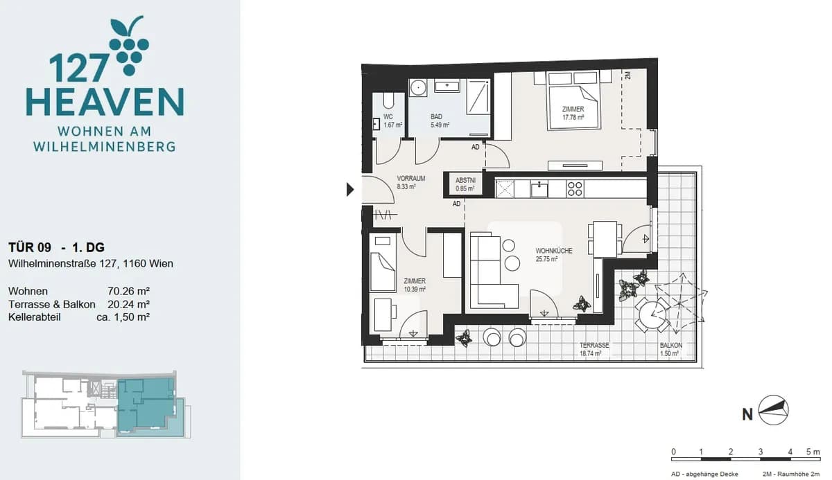 3-Zimmer-Wohnung kaufen in Wien – 70,26 m², € 699.000 – Bild 6 von 7