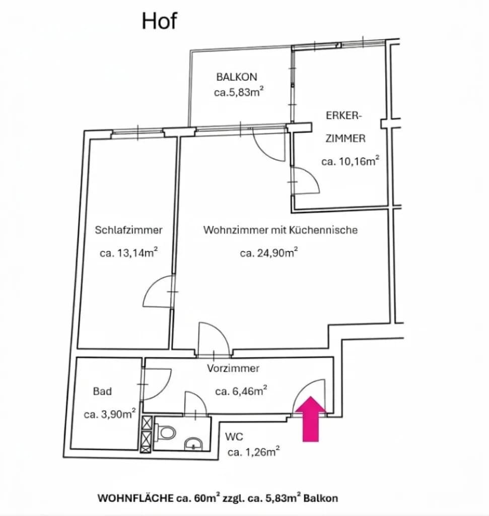 3-Zimmer-Wohnung kaufen in Wien – 60 m², € 345.000 – Bild 29 von 29