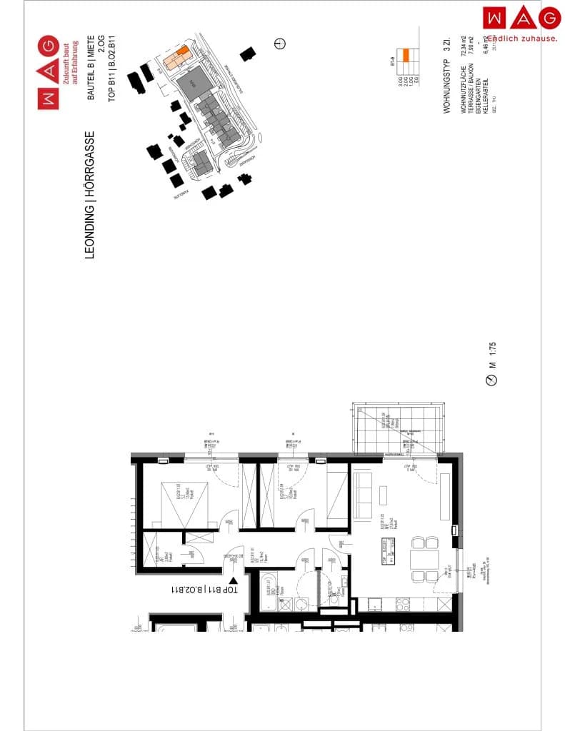 3-Zimmer-Wohnung mieten in Linz – 72,34 m², € 2.401 – Bild 11 von 11