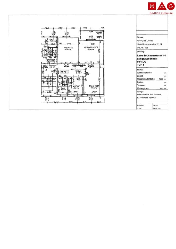3-Zimmer-Wohnung kaufen in Linz – 68,81 m², € 215.000 – Bild 14 von 15