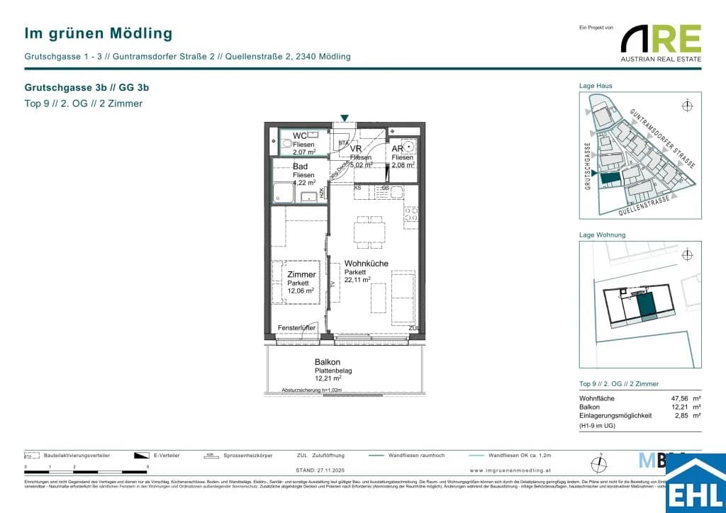 2-Zimmer-Wohnung kaufen in Mödling – 47,56 m², € 328.500 – Bild 10 von 10