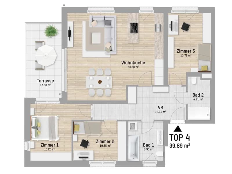 4-Zimmer-Wohnung kaufen in Wien – 99,89 m², € 799.900 – Bild 8 von 12