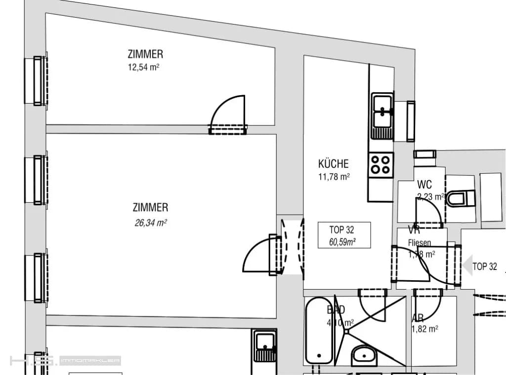 2-Zimmer-Wohnung kaufen in Wien – 59 m², € 589.000 – Bild 16 von 16