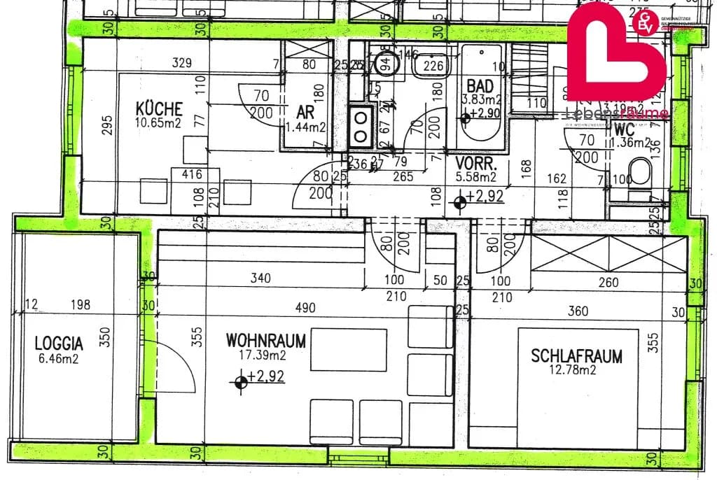 2-Zimmer-Wohnung mieten in Gmunden – 62,8 m², € 685 – Bild 6 von 6