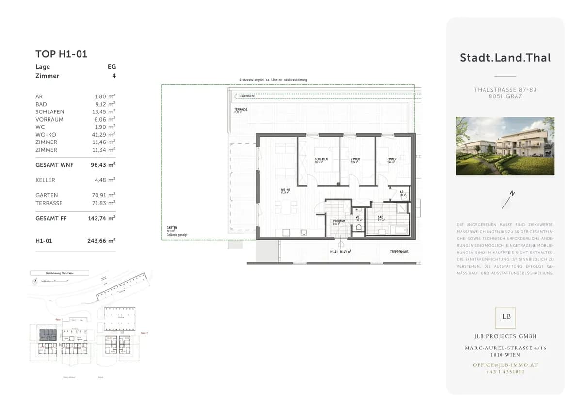 4-Zimmer-Wohnung kaufen in Graz – 96,43 m², € 468.000 – Bild 2 von 12