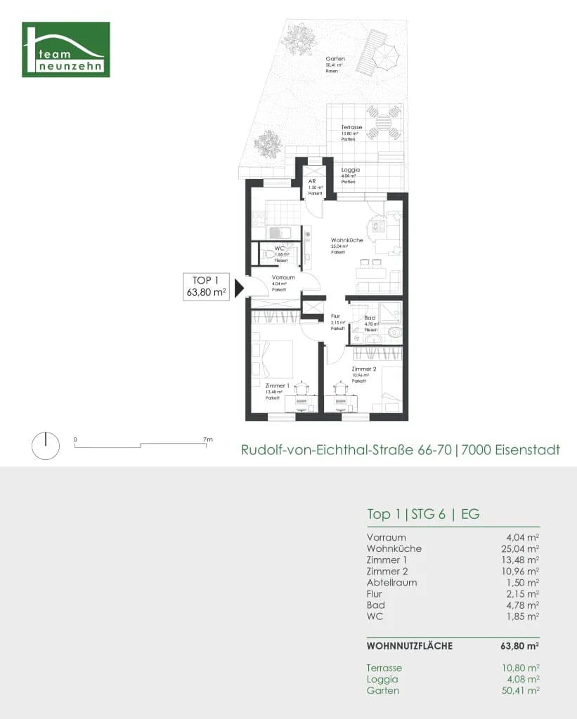 3-Zimmer-Wohnung kaufen in Eisenstadt – 63,8 m², € 229.000 – Bild 20 von 20