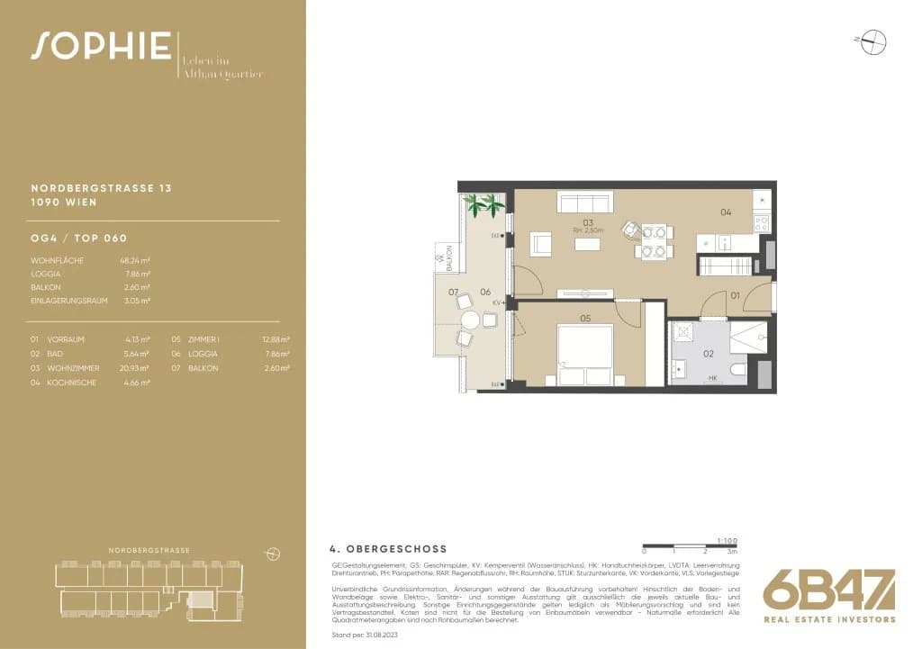 2-Zimmer-Wohnung kaufen in Wien – 48,24 m², € 460.600 – Bild 13 von 13