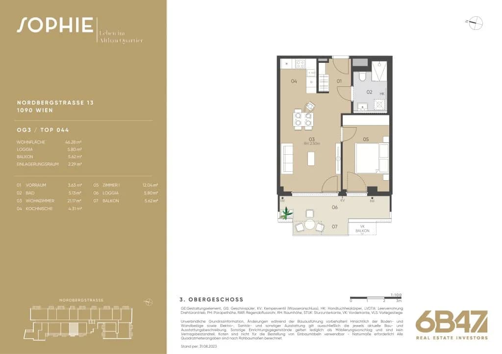 2-Zimmer-Wohnung kaufen in Wien – 46,22 m², € 452.700 – Bild 13 von 13
