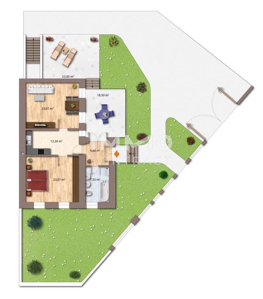 2-Zimmer-Haus mieten in Mödling – 70 m², € 1.350 – Bild 7 von 8