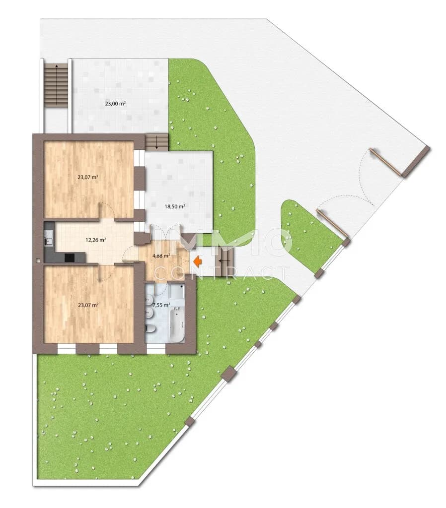2-Zimmer-Haus mieten in Mödling – 70 m², € 1.350 – Bild 8 von 8