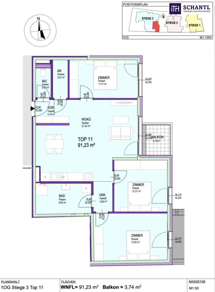 4-Zimmer-Wohnung kaufen in Gänserndorf – 91,23 m², € 484.000 – Bild 15 von 15