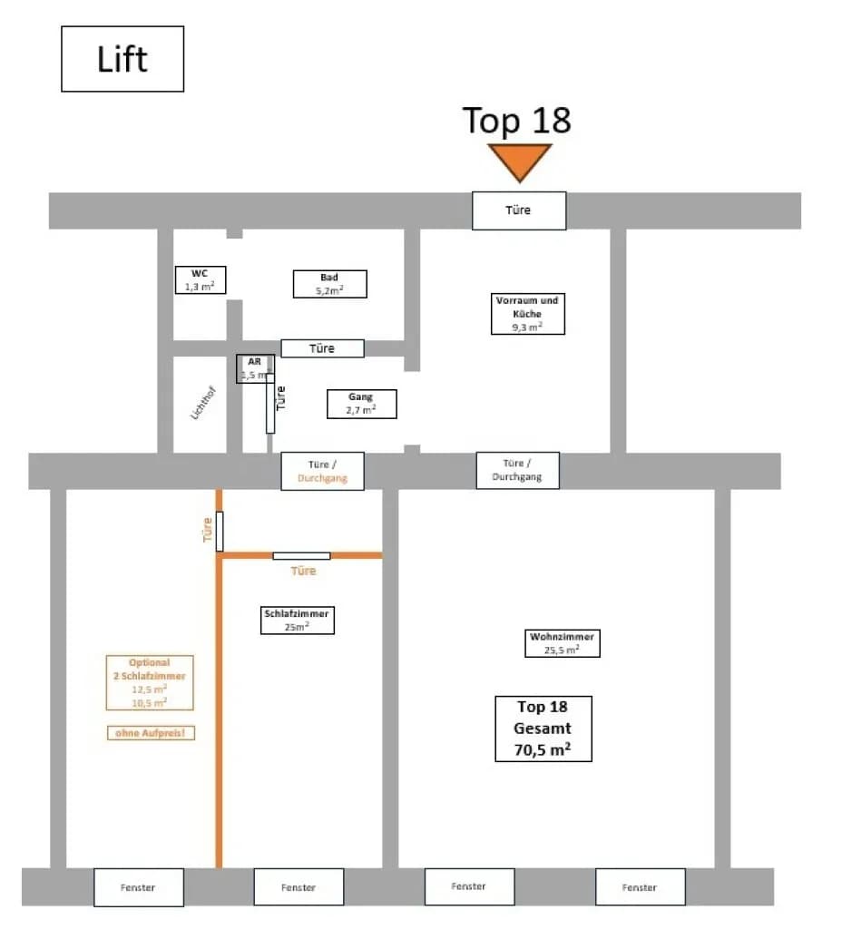 3-Zimmer-Wohnung kaufen in Wien – 71 m², € 414.000 – Bild 13 von 23