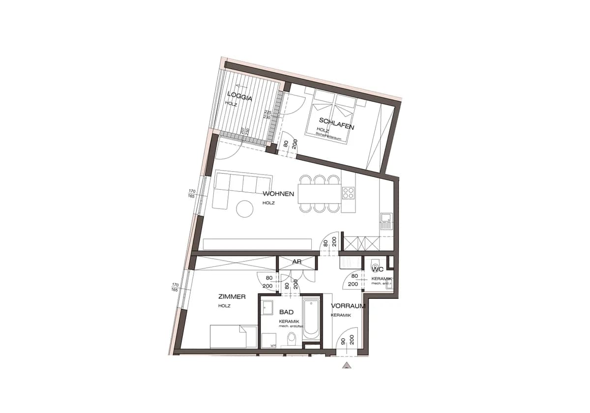 3-Zimmer-Wohnung mieten in Vöcklabruck – 70,87 m², € 1.259 – Bild 5 von 6