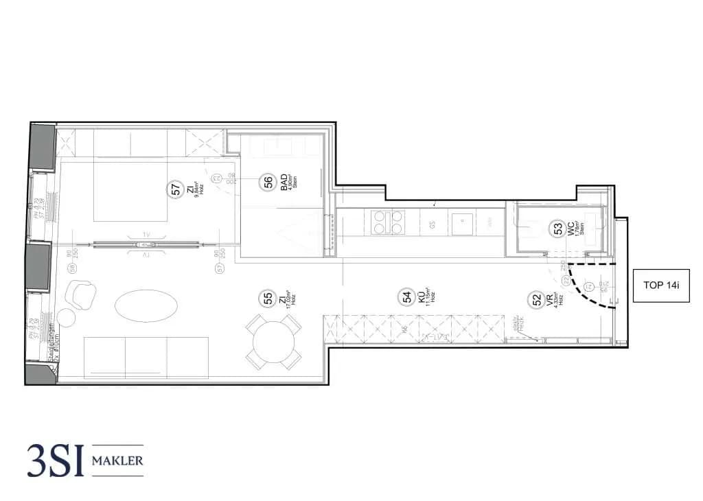 2-Zimmer-Wohnung kaufen in Wien – 46,95 m², € 985.000 – Bild 7 von 7