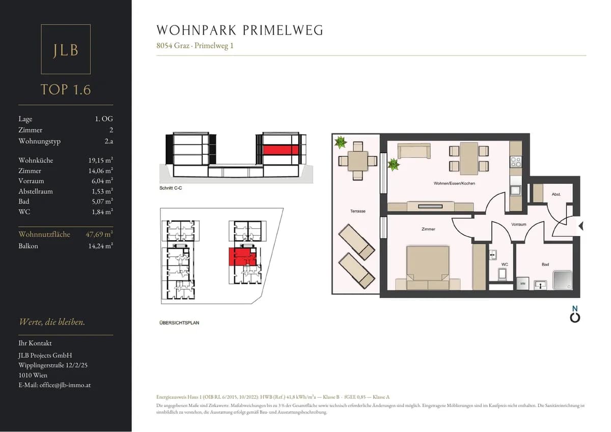 2-Zimmer-Wohnung kaufen in Graz – 47,84 m², € 146.000 – Bild 16 von 16