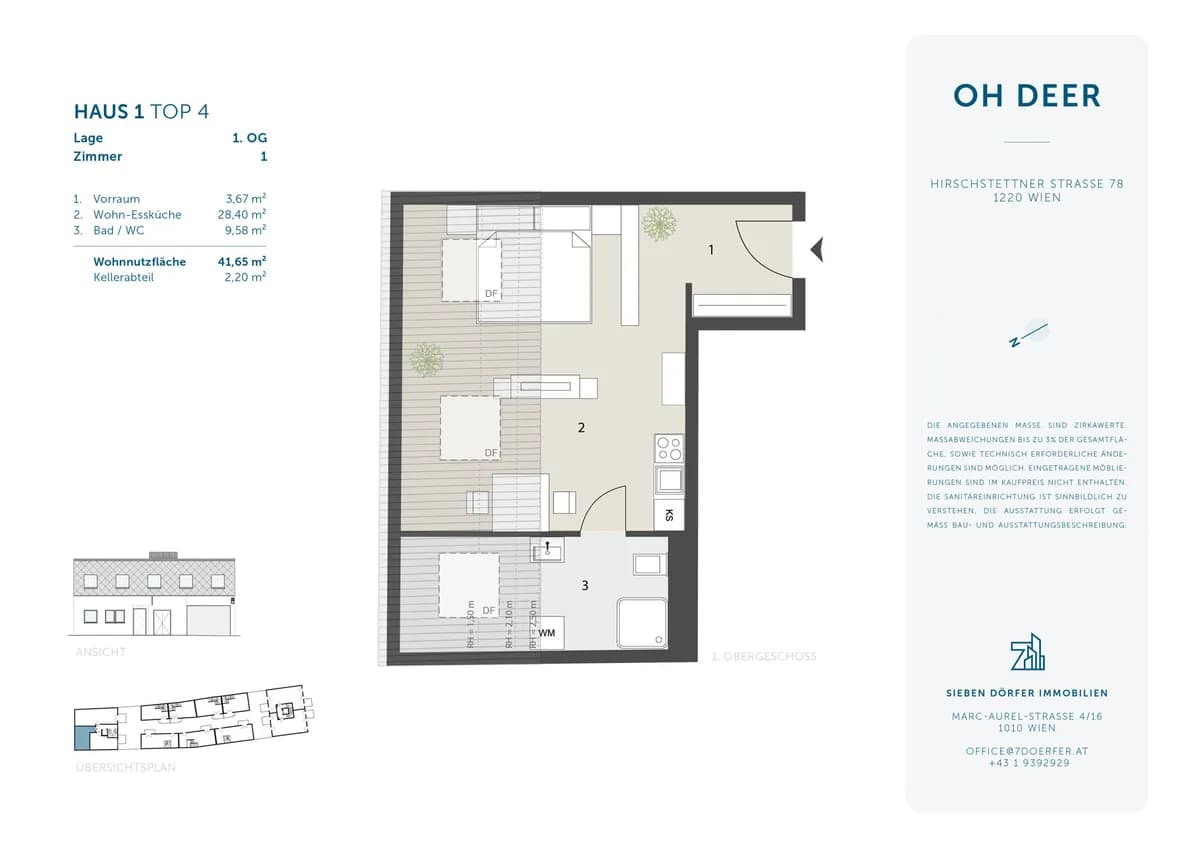 1-Zimmer-Wohnung kaufen in Wien – 41,25 m², € 225.000 – Bild 3 von 6