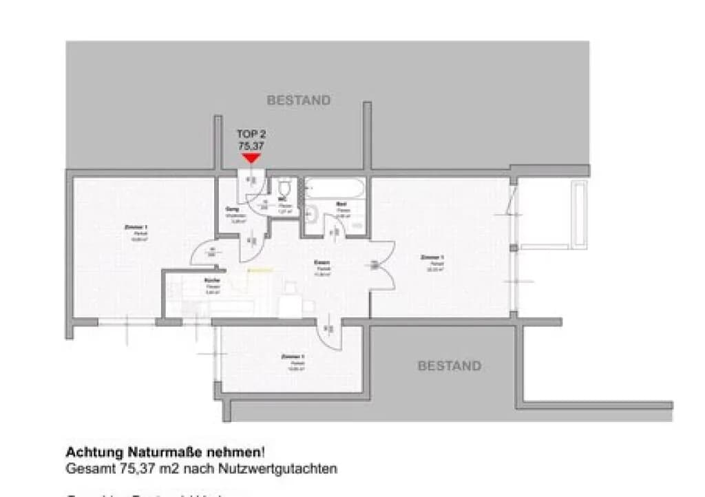 3-Zimmer-Wohnung mieten in Graz – 75,37 m², € 977 – Bild 10 von 10