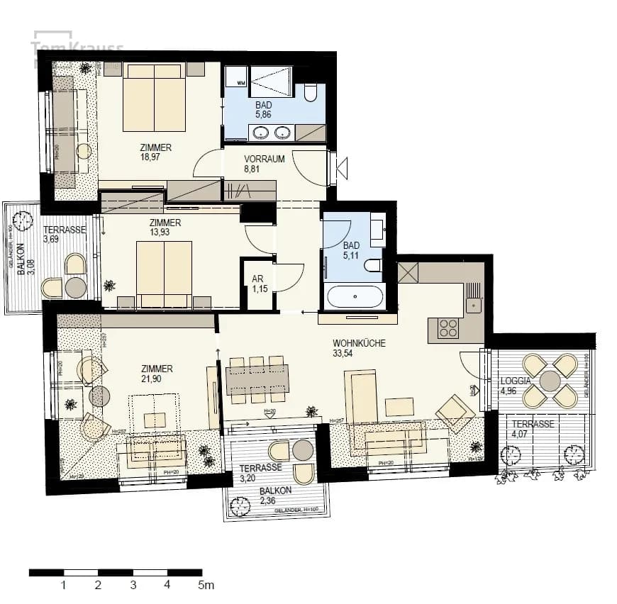 4-Zimmer-Wohnung kaufen in Wien – 110,57 m², € 1.636.900 – Bild 10 von 11