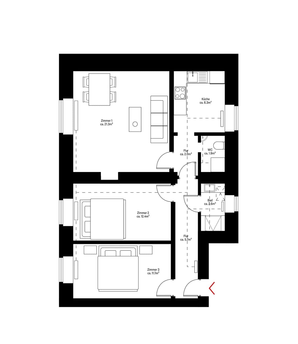 3-Zimmer-Wohnung kaufen in Wien – 62 m², € 349.000 – Bild 9 von 9