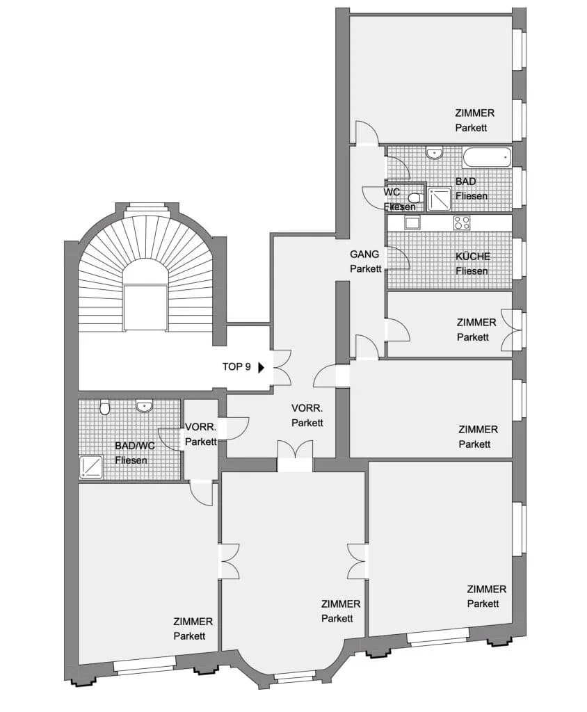 6-Zimmer-Wohnung mieten in Wien – 227 m², € 7.970 – Bild 22 von 22