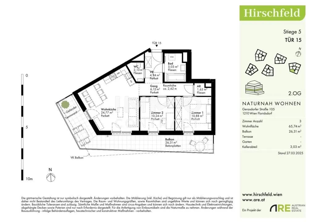 3-Zimmer-Wohnung kaufen in Wien – 65,74 m², € 396.000 – Bild 8 von 8