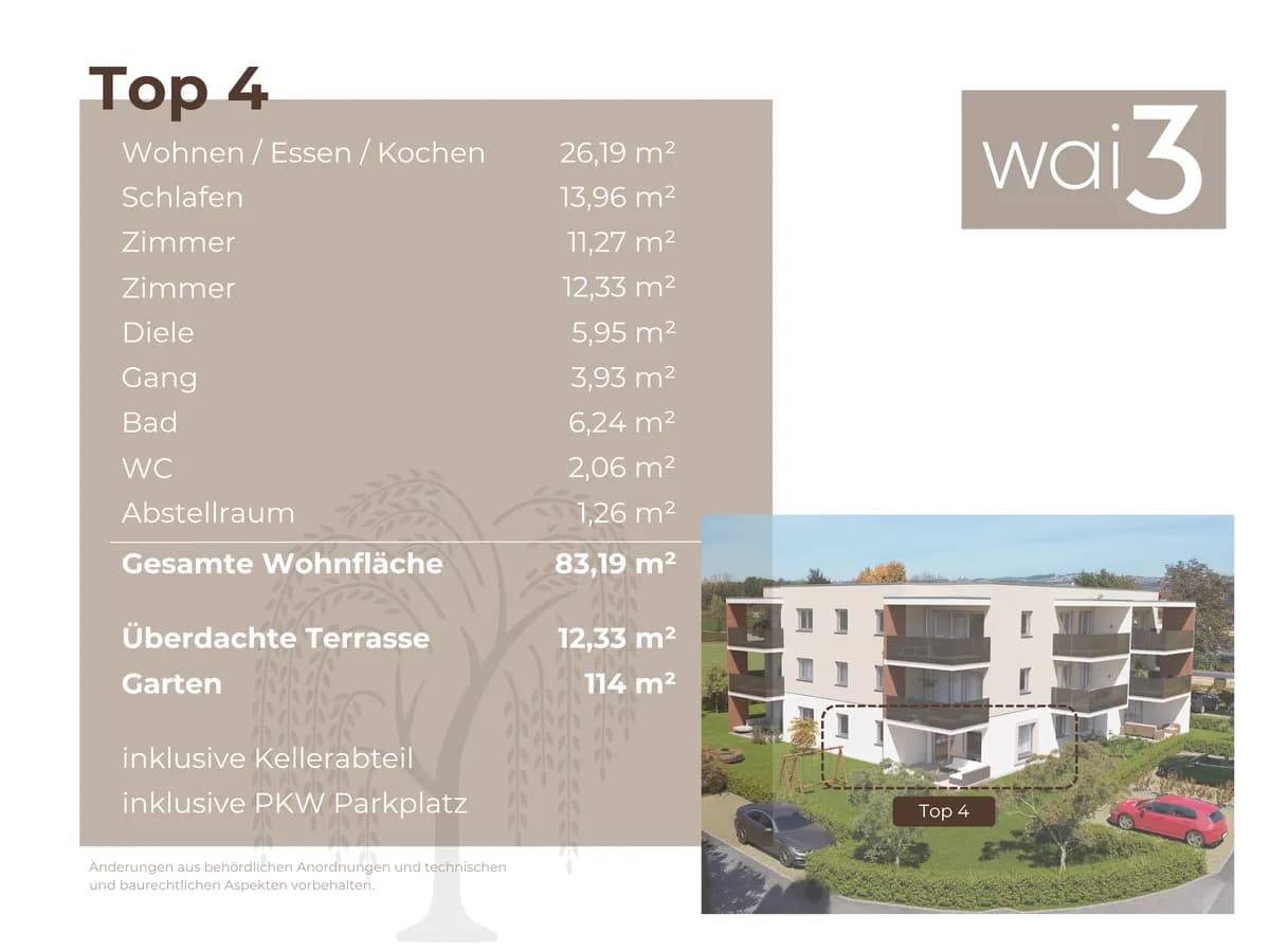 4-Zimmer-Wohnung kaufen in Grieskirchen – 83,19 m² – Bild 3 von 9