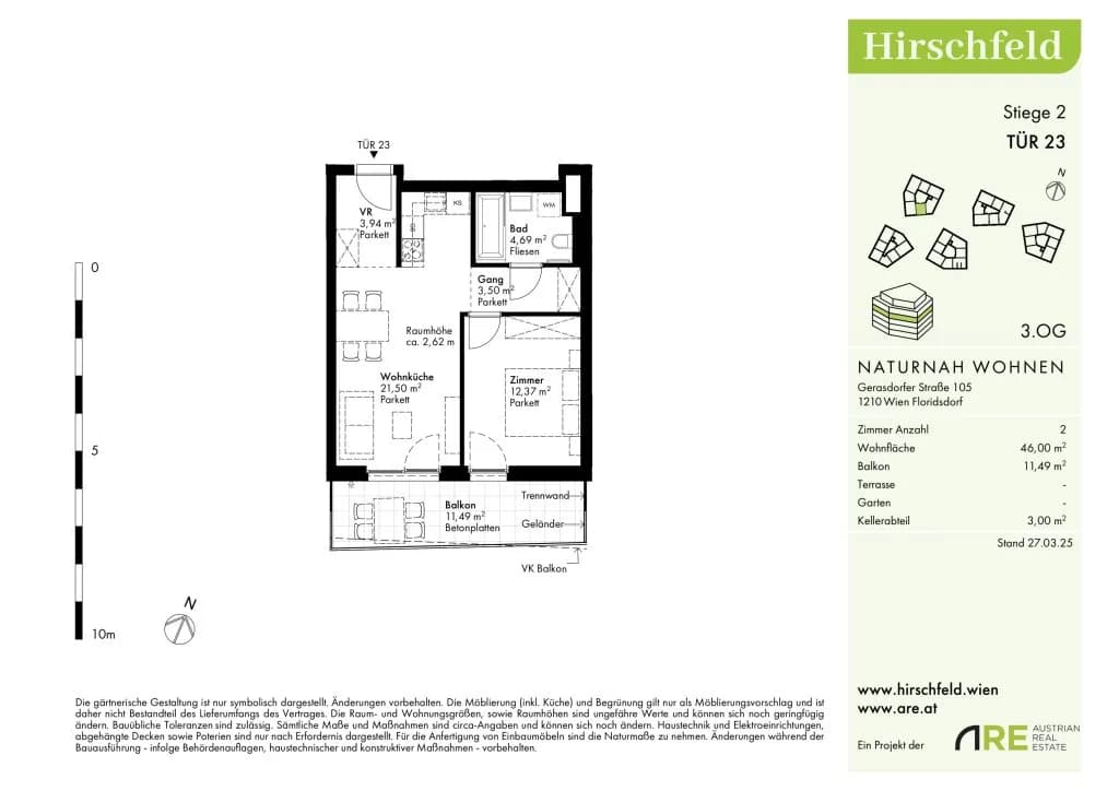 Immobilie kaufen in Wien – 46 m², € 255.100 – Bild 13 von 14