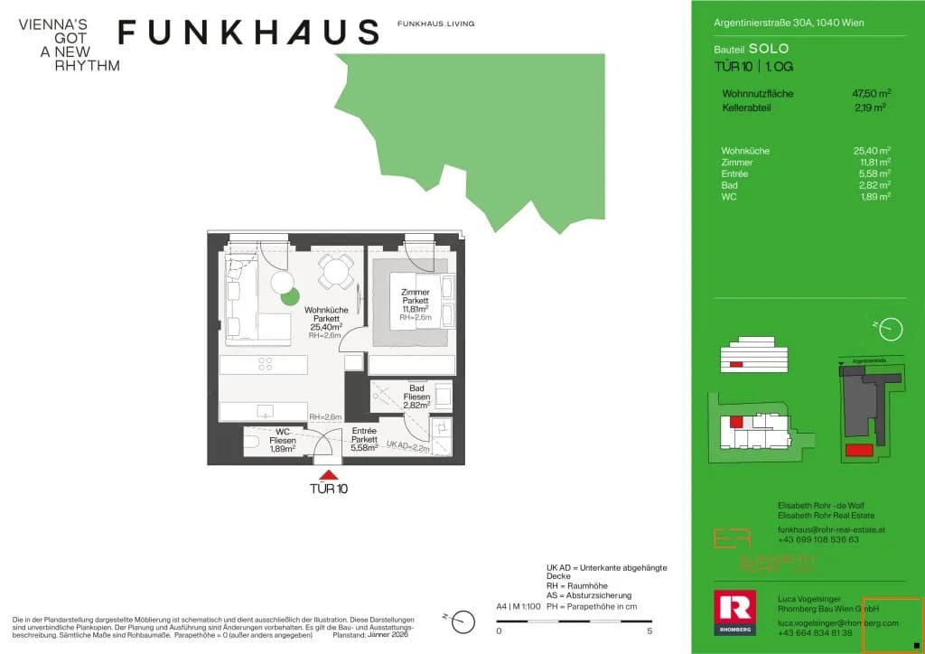 2-Zimmer-Wohnung kaufen in Wien – 47,5 m², € 530.000 – Bild 5 von 5