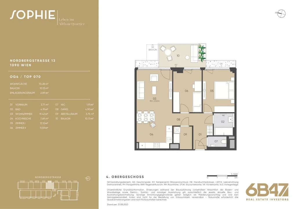 3-Zimmer-Wohnung kaufen in Wien – 70,2 m², € 686.900 – Bild 13 von 13
