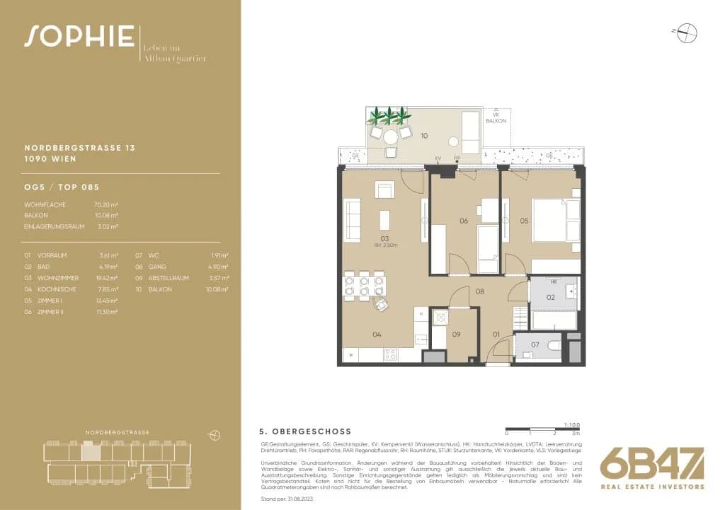 3-Zimmer-Wohnung kaufen in Wien – 70,2 m², € 725.900 – Bild 13 von 13
